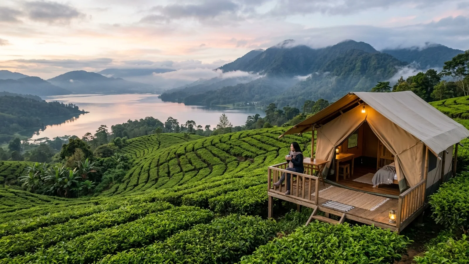 Alahan Panjang Glamping: Danau Kembar & Kebun Teh