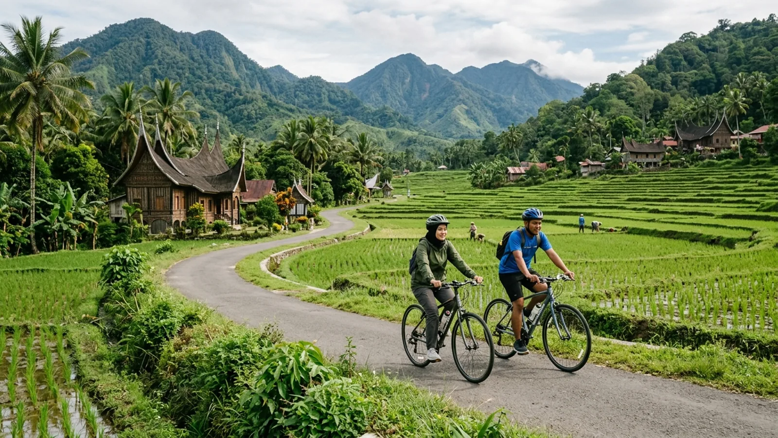 Bersepeda Nagari & Sawah Minangkabau