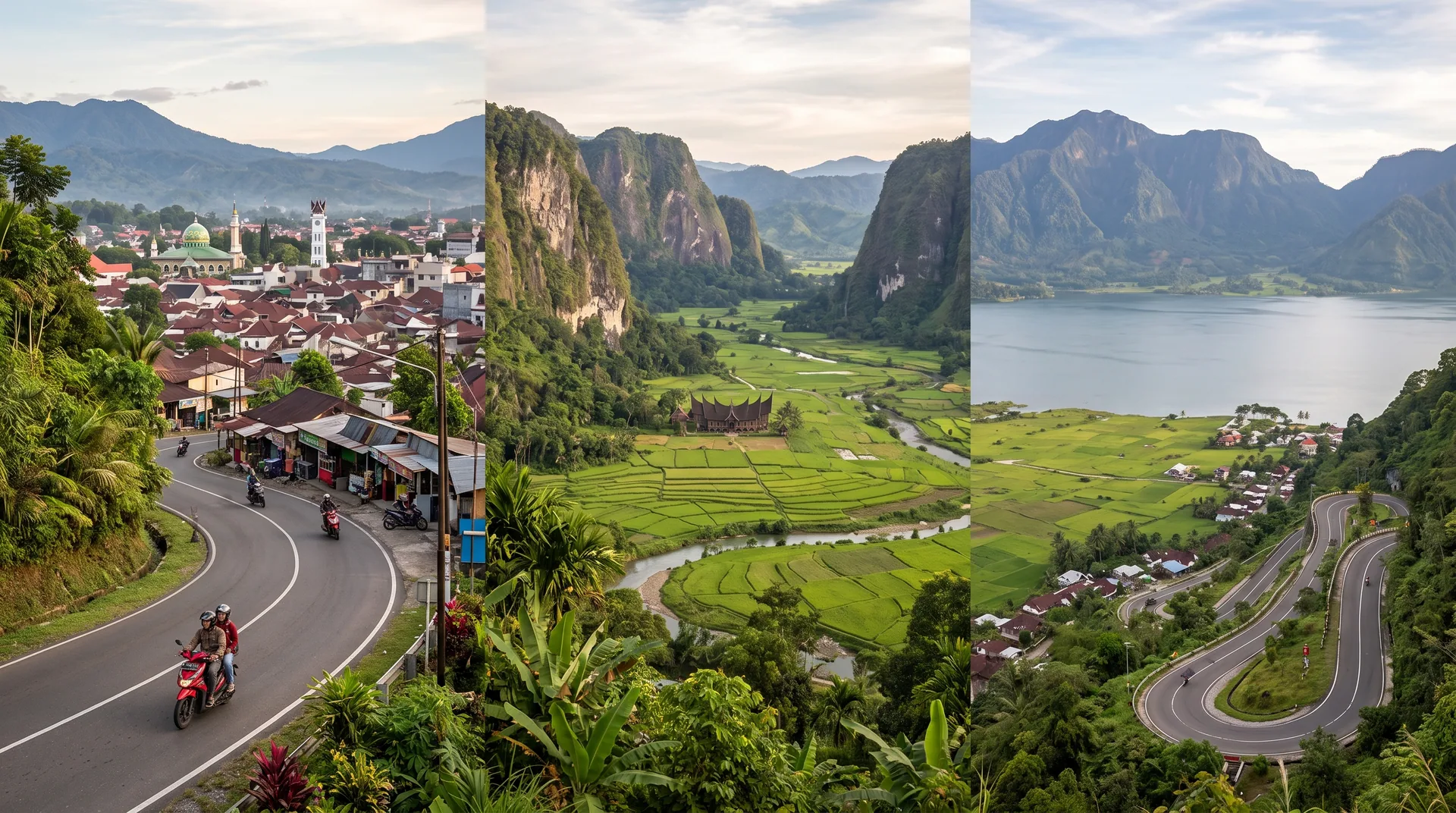 Perjalanan Sumatera Barat dengan pilihan menginap di Padang Bukittinggi Lembah Harau dan Danau Maninjau